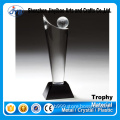 Cheap transparent clear trophy customized glass crystal award and trophy
